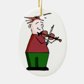 Holiday Violin Guy Ornament (Achterkant)