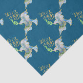 Holiday Waterverf Dove Gold Peace on Earth Tissuepapier (Detail)