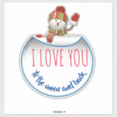 Holiday Waving Snowman Sticker (Vel)