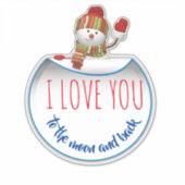 Holiday Waving Snowman Sticker (Voorkant)
