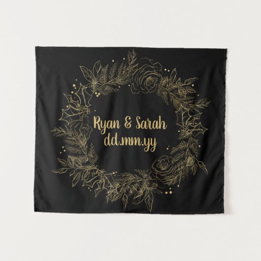 Holiday Weddenschap Achtergrond Winter Foto Booth Wandkleed (Voorkant (horizontaal))