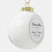 Holiday Weddenschap Bedankt Keramische Bal Ornament (Links)