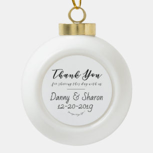 Holiday Weddenschap Bedankt Keramische Bal Ornament