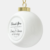 Holiday Weddenschap Bedankt Keramische Bal Ornament (Rechts)