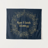 Holiday Wedding Backdrop, decemberbruiloft Wandkleed (Voorkant (horizontaal))