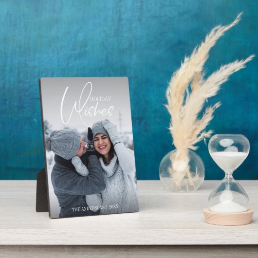 Holiday wenst kerstcadeaus Plaque Fotoplaat (Zijkant)