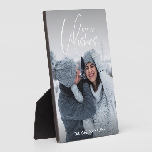 Holiday wenst kerstcadeaus Plaque Fotoplaat (Zijkant)