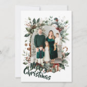 Holiday Whimsy: A Personalized Christmas Greeting Feestdagenkaart (Voorkant)