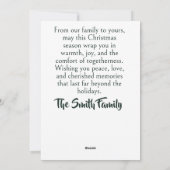 Holiday Whimsy: A Personalized Christmas Greeting Feestdagenkaart (Achterkant)