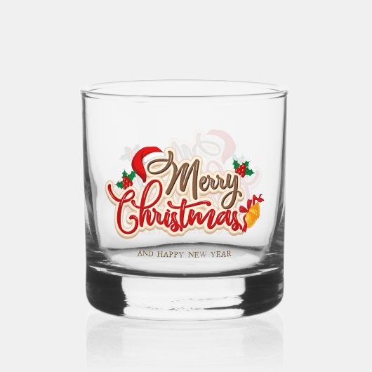 Holiday Whiskey Glass Set – Merry & Bright Barware Whisky Glas (Achterkant)