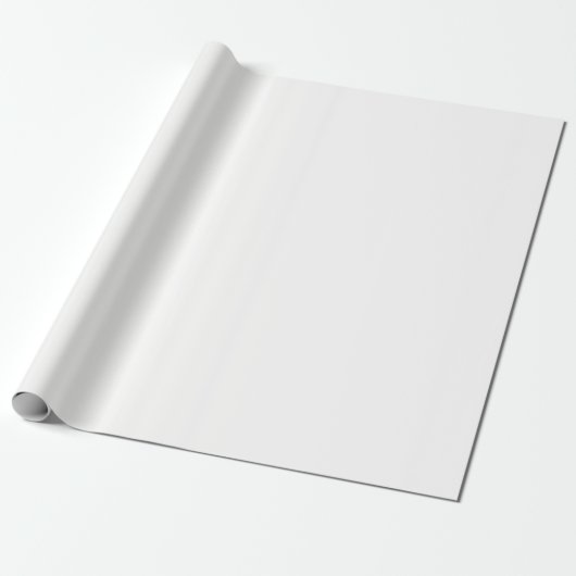 Holiday White Solid Color Cadeaupapier (Uitgerold)