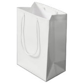 Holiday White Solid Color Medium Cadeauzakje (Achterkant Gekanteld)