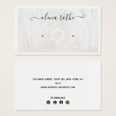 Holiday White Wood Earring Display Holder Calli Visitekaartje (Voorkant /achterkant)