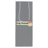Holiday Wine Gift Bag – Cheerful Christmas Design Wijn Cadeautas (Voorkant)