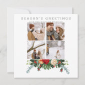 Holiday Winter Botanische Foto gepersonaliseerd Kaart (Voorkant)