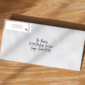 Holiday Winter Eenvoudige Rode Kardinaal Botanisch Etiket