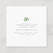 Holiday Winter Floral Vierkante Visitekaartje (Achterkant)