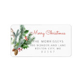 Holiday Winter Greenery Adres Label (Voorkant)