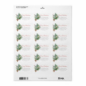 Holiday Winter Greenery Adres Label (Full Sheet)