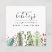 Holiday Winter Greenery Personalized Vierkante Visitekaartje (Voorkant)