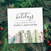Holiday Winter Greenery Personalized Vierkante Visitekaartje