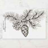 Holiday & Winter label for candle, bottle, jar  Voedselcontainer Etiket (Enkel label)