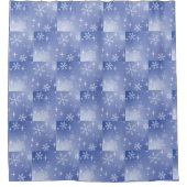 Holiday Winter Land Snowflake Showgordijn Douchegordijn (Voorkant)