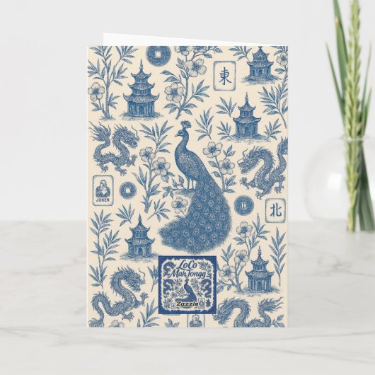 Holiday & Winter Mahjong Toile Cards Kaart (Achterkant)