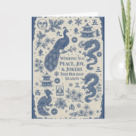 Holiday & Winter Mahjong Toile Cards Kaart (Voorkant)