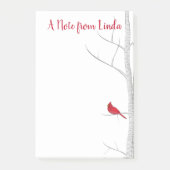 Holiday Winter Red Cardinaal Rustige Natuur Aangep Post-it® Notes (Voorkant)