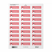 Holiday Winter Wonderland Snowman Return Address Etiket (Full Sheet)