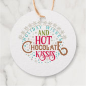 Holiday Wishes and Chocolate Kisses Bedankjes Labels (Achterkant)