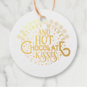 Holiday Wishes and Chocolate Kisses Bedankjes Labels (Voorkant)