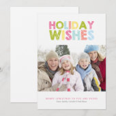 HOLIDAY WISHES | Colorful Chalk Feestdagenkaart (Voorkant / Achterkant)