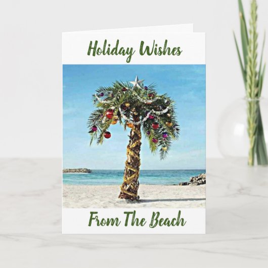 HOLIDAY WISHES FROM ***THE BEACH*** KAART (Voorkant)