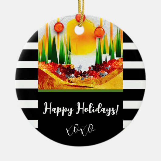 Holiday within the Pines! Keramisch Ornament (Voorkant)