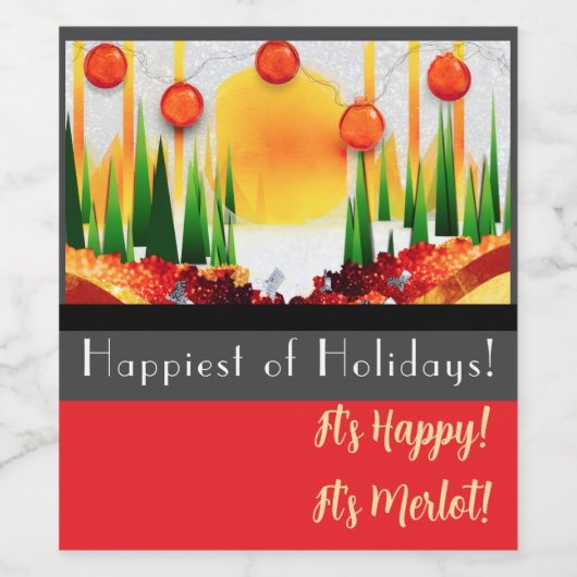 Holiday within the Pines! Wijn Etiket (Enkel label)