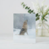Holiday Wolf en Snow Happy Howlidays Briefkaart (Staand voorkant)