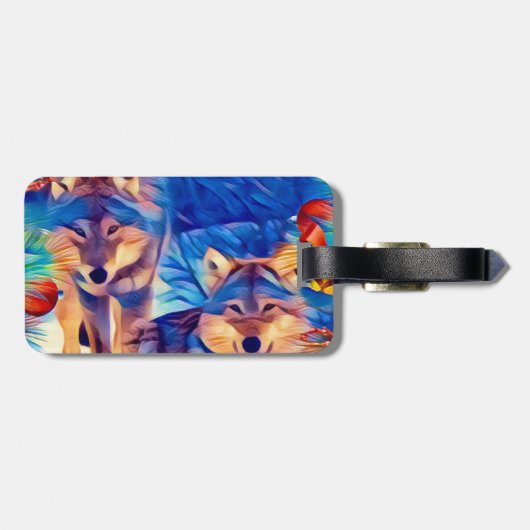 Holiday Wolves Bagagelabel (Achterkant horizontaal)