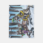 Holiday Wolves Fleece Deken (Voorkant)
