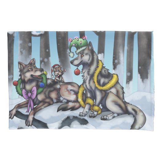 Holiday Wolves Kussensloop (Voorkant)