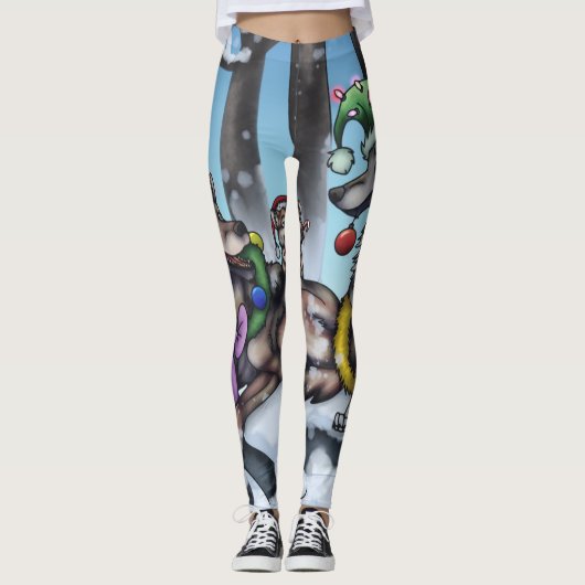 Holiday Wolves Leggings (Voorkant)