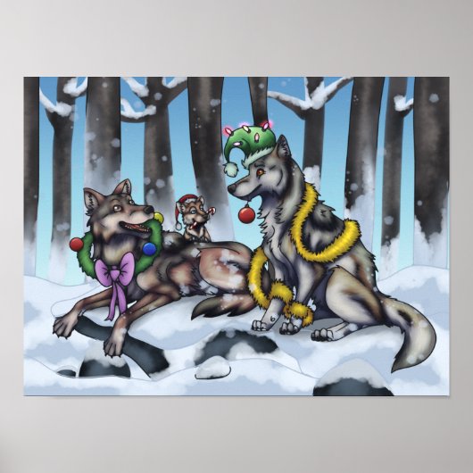 Holiday Wolves Poster (Voorkant)