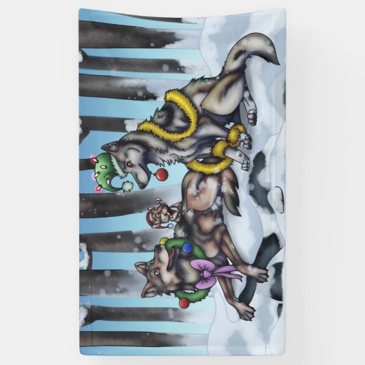 Holiday Wolves Spandoek (Verticaal)