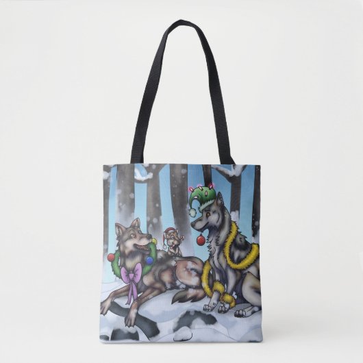 Holiday Wolves Tote Bag (Voorkant)