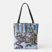 Holiday Wolves Tote Bag (Achterkant)