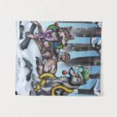 Holiday Wolves Wandkleed (Voorkant (horizontaal))