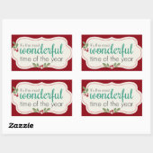 Holiday Wonderful Rechthoekige Sticker (Vel)