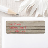 Holiday Wooden Plank Return Address Label (Insitu)