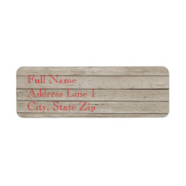 Holiday Wooden Plank Return Address Label